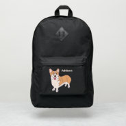 Cute Corgi Dog Personalized Port Authority® Backpack at Zazzle