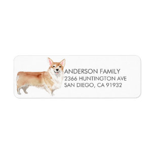Cute Corgi Dog Return Address Label