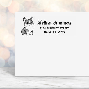 Cute Corgi Dog Return Address Self-inking Stamp