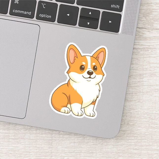 Cute Corgi Dog Sticker (Detail)