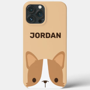 Cute Corgi Dog with Personalized Name iPhone 13 Pro Max Case