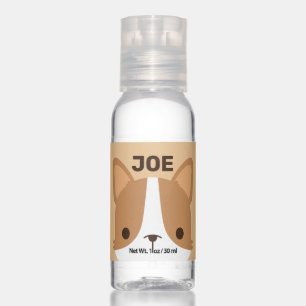 Cute Corgi Dog with Personalized Name Hand Sanitizer