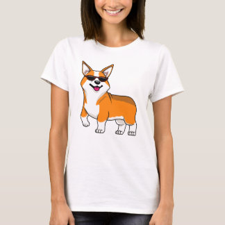 Cute Corgi Dog with Sunglasses T-Shirt