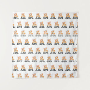 Cute Corgi Dogs - My Nana Loves Me Tapestry