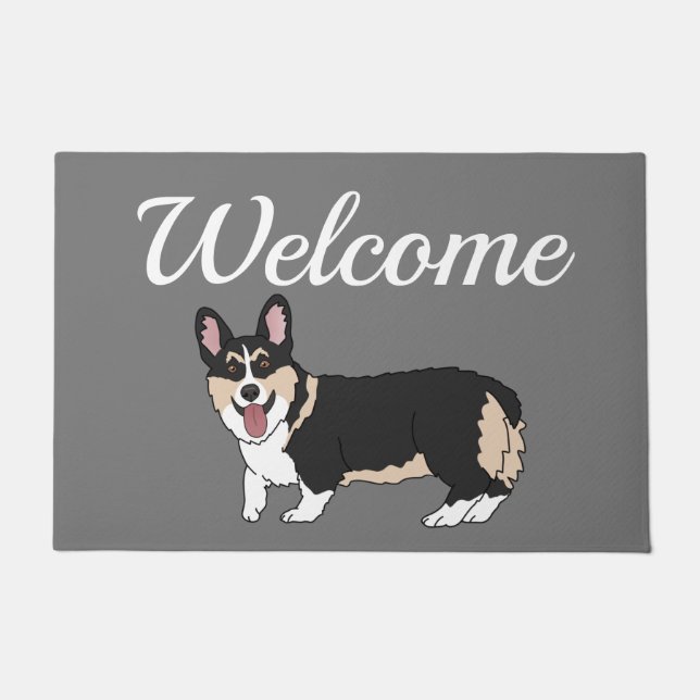 Cute Corgi  Doormat (Front)
