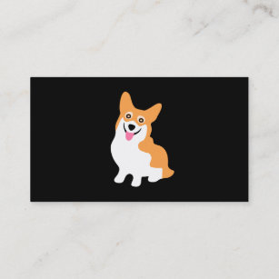 Cute Corgi Drawing - Add Your Own Text Business Card
