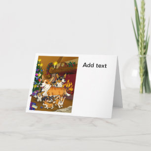 Cute Corgi family Christmas Card