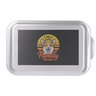 Cute Corgi Family Member Dog Lover Cake Pan