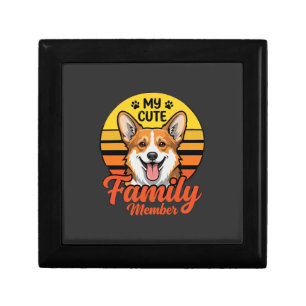 Cute Corgi Family Member Dog Lover Gift Box