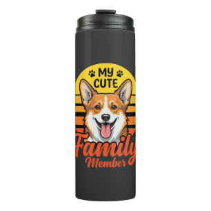 Cute Corgi Family Member Dog Lover Thermal Tumbler
