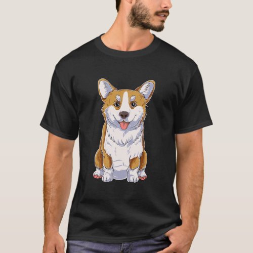 Cute Corgi Funny Dog Gift For Corgi Lovers T_Shirt