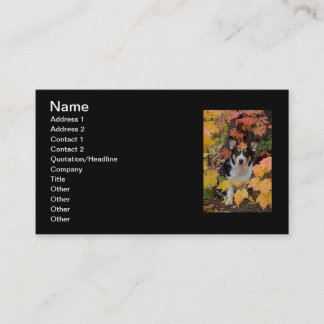 Cute Corgi in Fall Colors Business Card