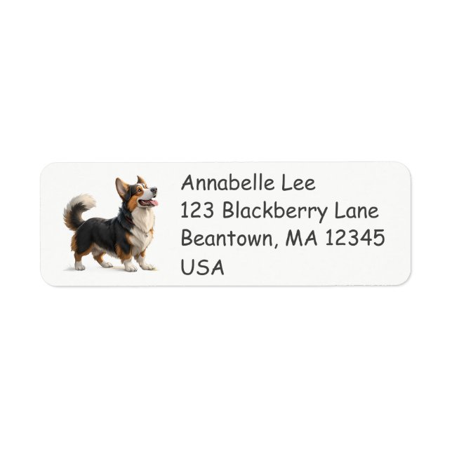 Cute Corgi Label (Front)
