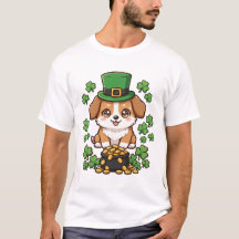 Cute Corgi Leprechaun Hat St Patricks Day