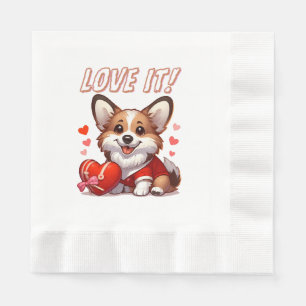 Cute Corgi Love Napkins