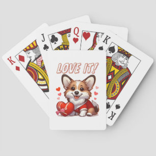 Cute Corgi Love Poker Cards