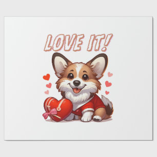 Cute Corgi Love Wrapping Paper