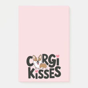Cute Corgi Lover Gift Pink Heart Puppy Dog Mom Post-it Notes