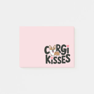 Cute Corgi Lover Gift Pink Heart Puppy Dog Mom Post-it Notes