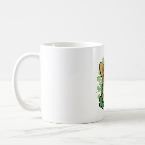 Cute Corgi Lover Shamrock Happy St Patricks Day Coffee Mug