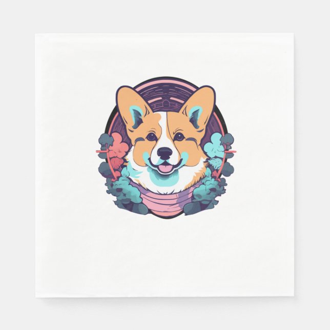 Cute corgi   napkins (Front)