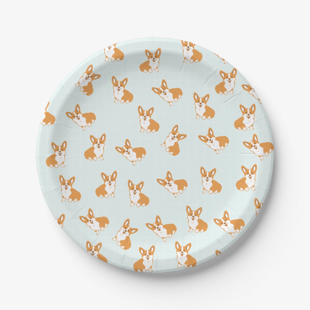 Cute Corgi Paper Plates | Zazzle