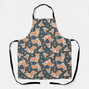 Cute Corgi Pattern Apron