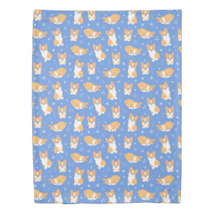 Cute Corgi Pattern Duvet Cover