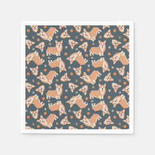 Cute Corgi Pattern Napkins