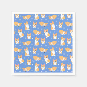 Cute Corgi Pattern Napkins