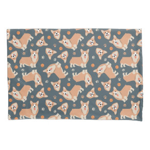 Cute Corgi Pattern Pillow Case