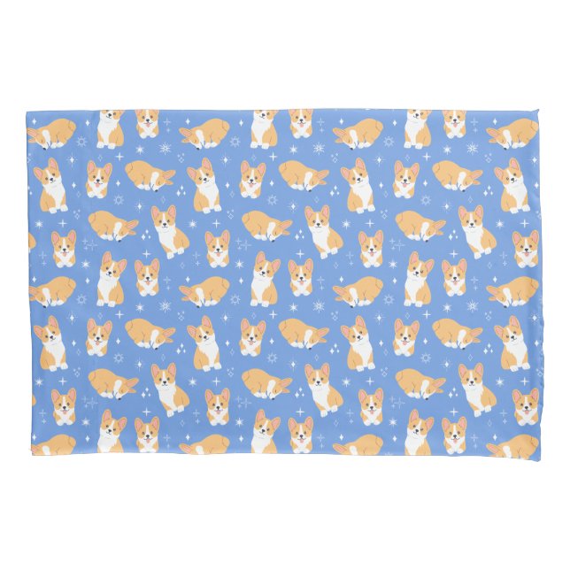 Cute Corgi Pattern Pillow Case (Front)