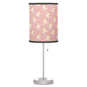 Cute Corgi Pattern Pink Table Lamp (Left)