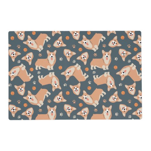 Cute Corgi Pattern Placemat