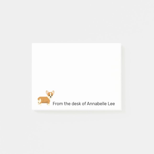 Cute Corgi Personalize Notes (Front)