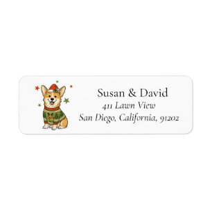 Cute Corgi Pet Dog Ugly Sweater  Label