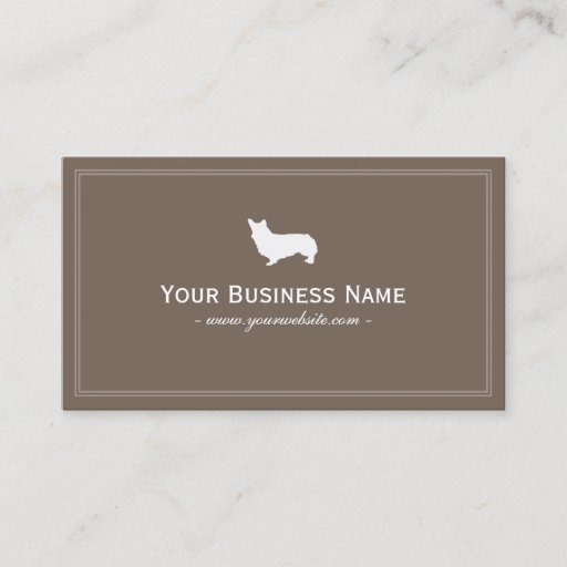 Customizable Simple Welsh Corgi Business card