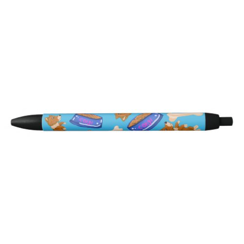 Cute corgi puppies blue pattern pen