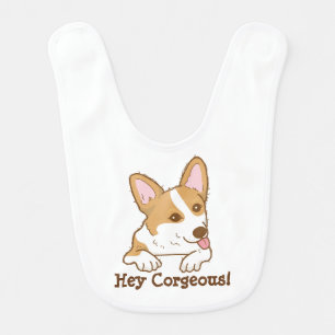 Cute Corgi Puppy Dog Baby Bib