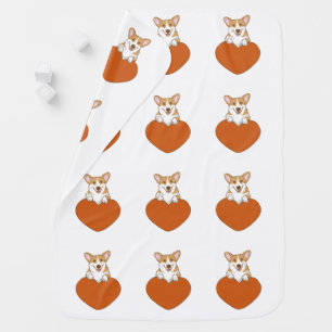 Cute Corgi Puppy Dog Baby Blanket