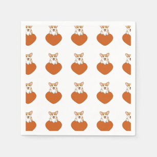 Cute Corgi Puppy Dog Napkins