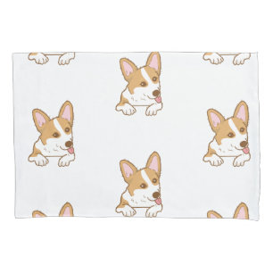 Cute Corgi Puppy Dog Pattern Pillow Case