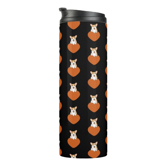 Cute Corgi Puppy Dog Thermal Tumbler (Rotated Right)
