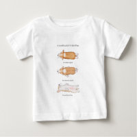Cute corgi puppy guide to splooting baby's Tshirt