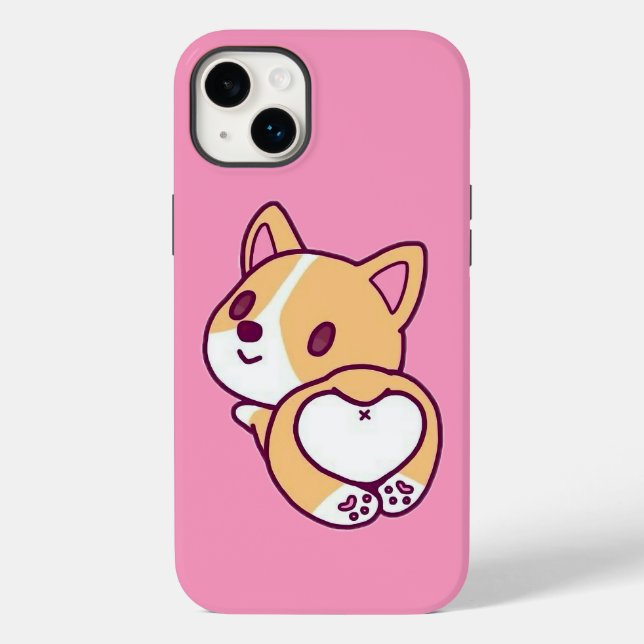 Cute Corgi Puppy Love Case-Mate iPhone Case (Back)