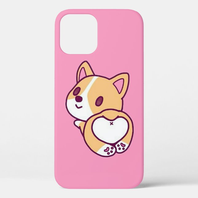 Cute Corgi Puppy Love Case-Mate iPhone Case (Back)
