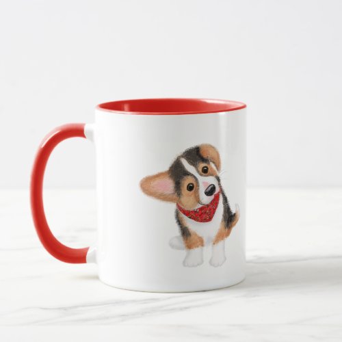Cute corgi puppy personalized mug