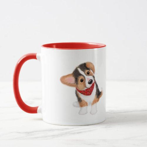 Cute corgi puppy personalized mug