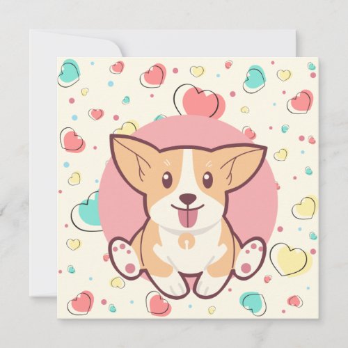 Cute Corgi Puppy Poster Invitation