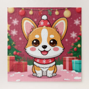 Cute Corgi Puppy With Christmas Presents Jigsaw Puzzle